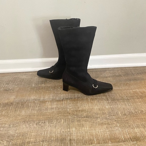 NWT Eric Michael Denmark Heel Black Dress Boot | Calf Height | Size 41/9 - Picture 3 of 12
